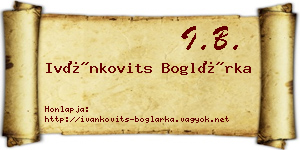 Ivánkovits Boglárka névjegykártya
