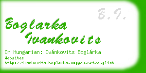 boglarka ivankovits business card