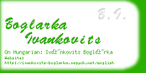 boglarka ivankovits business card